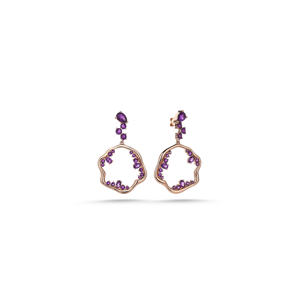 Bubble Bloom Purple Earring - Velovis & Co.