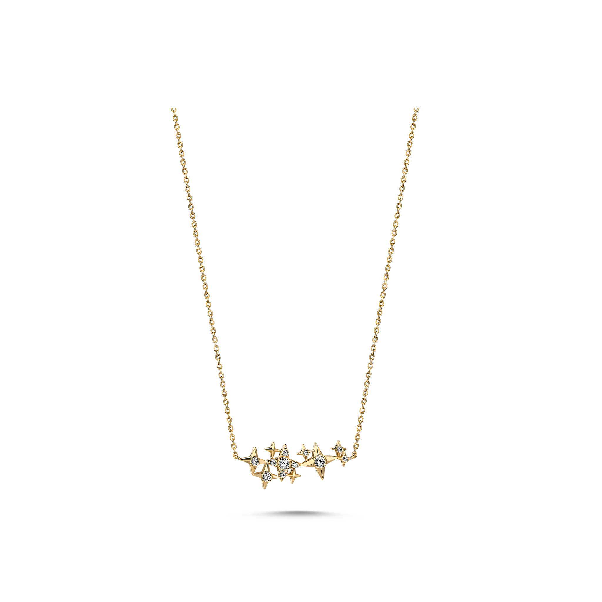 Cluster Necklace Rose Gold
