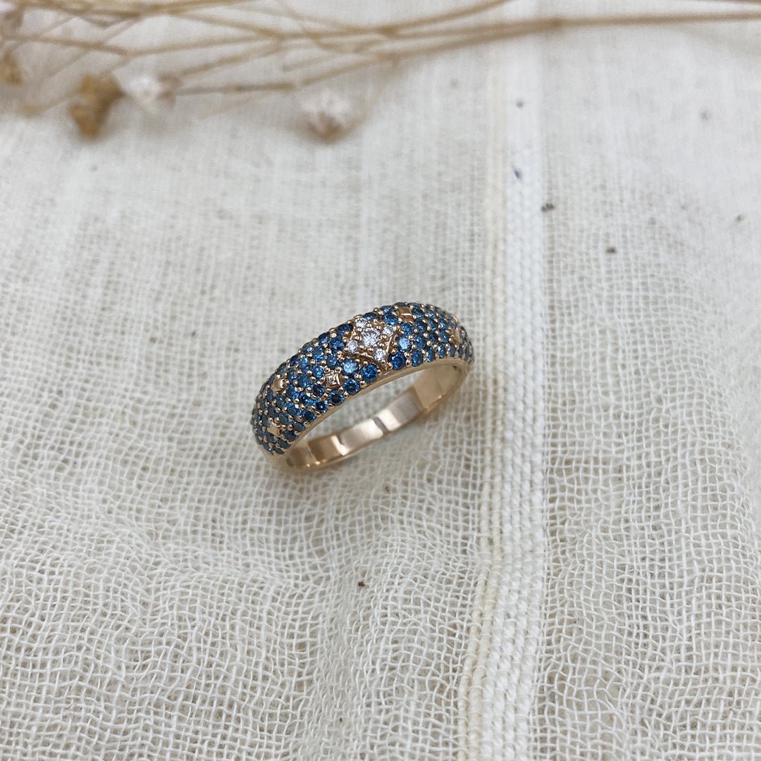 Blue Eternity Ring - Velovis & Co.