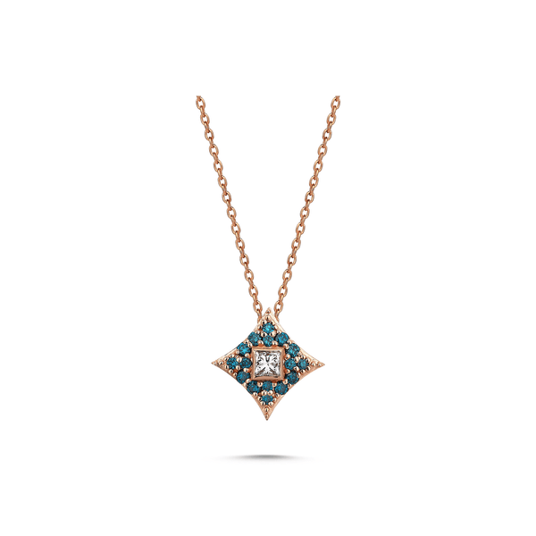 Blue Mono Star Necklace - Velovis & Co.
