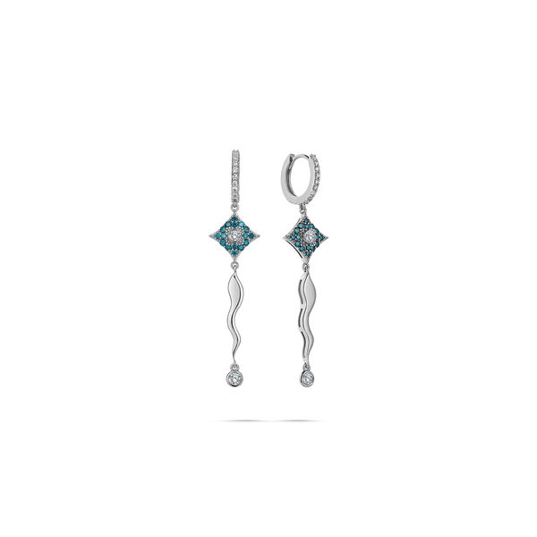Blue Trinity Earring - Velovis & Co.