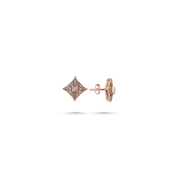 Brown Diamond Star Stud Earring - Velovis & Co.