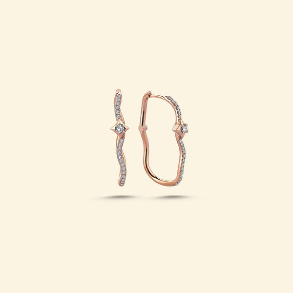 Curved Diamond Earrings - Velovis & Co.