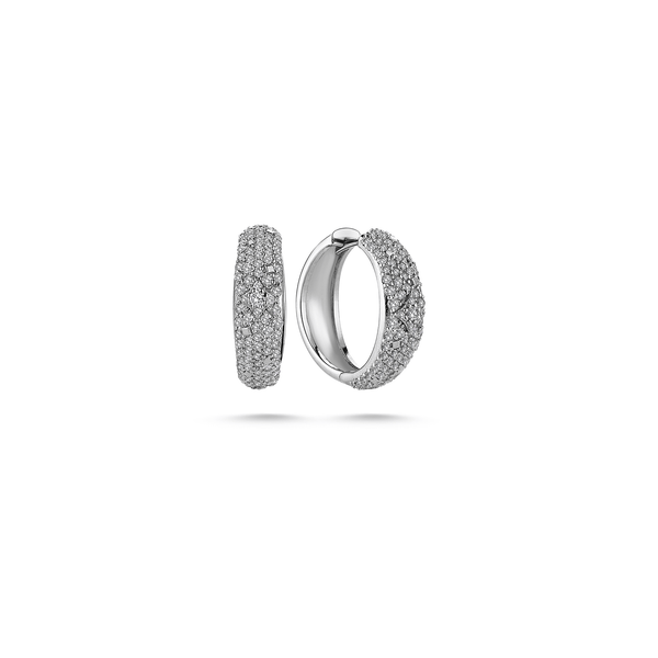 Diamond Bali Hoop Earrings – Zayn