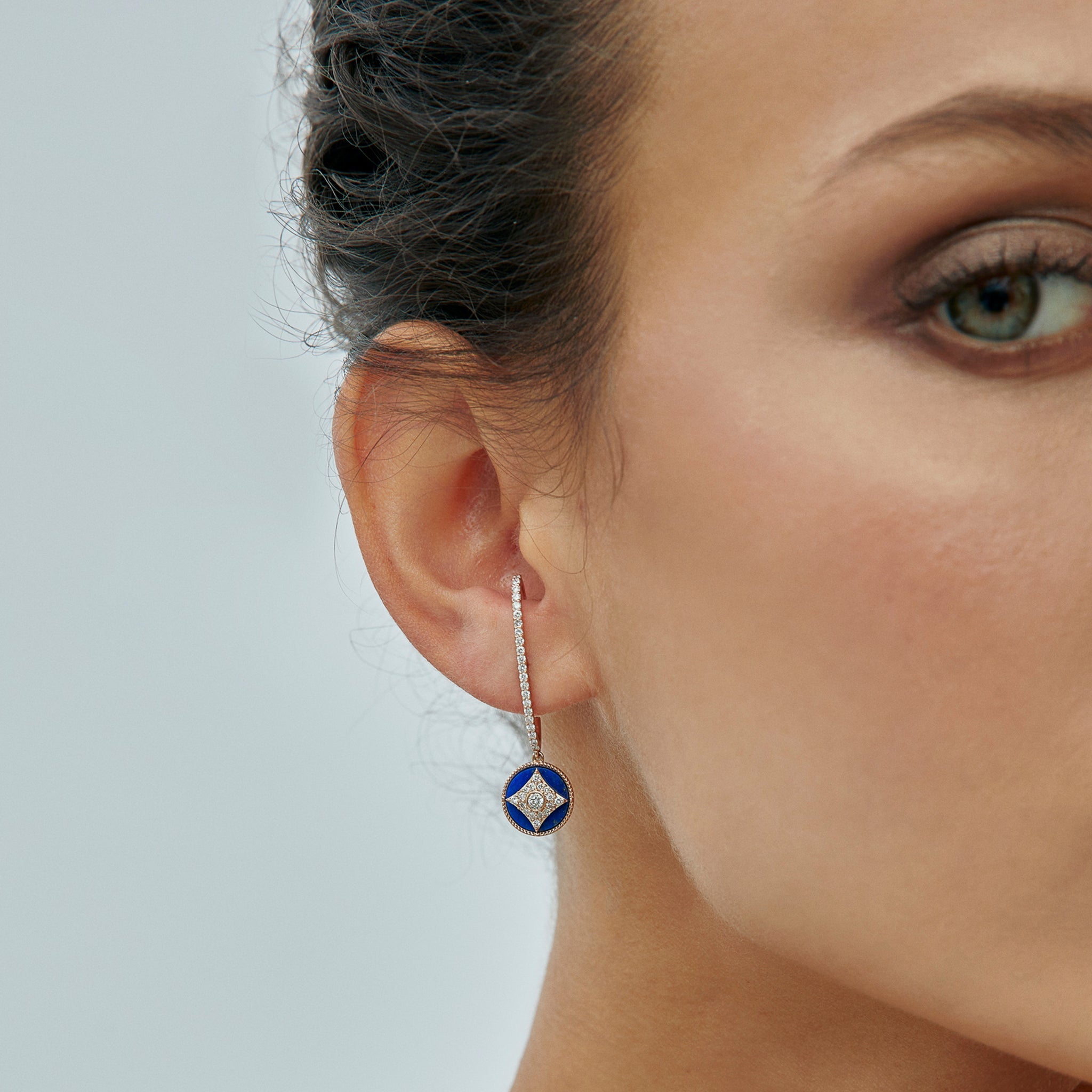Harmony Dark Blue Earring - Velovis & Co.