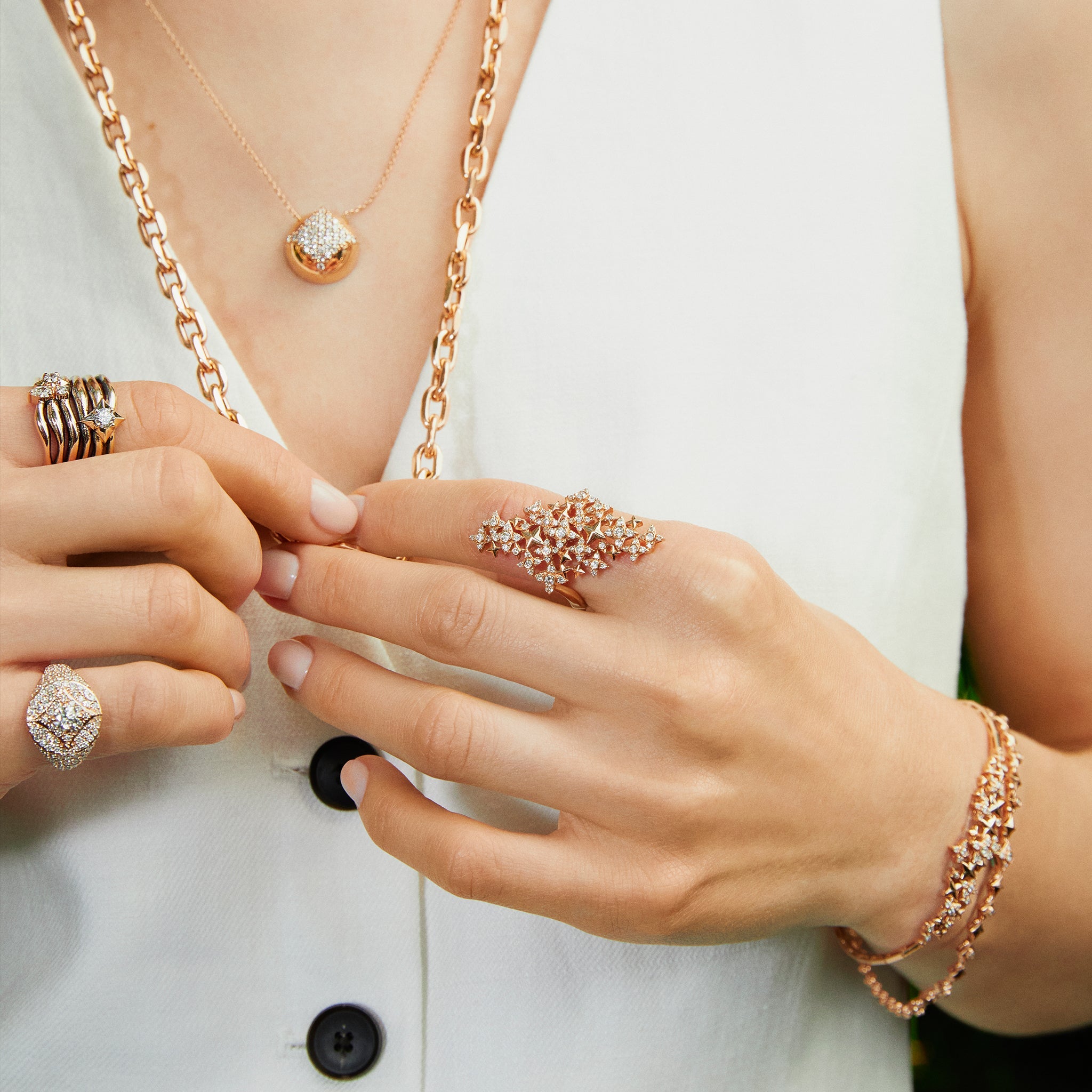 Iconic Pave Diamond Pinky Ring - Velovis & Co.