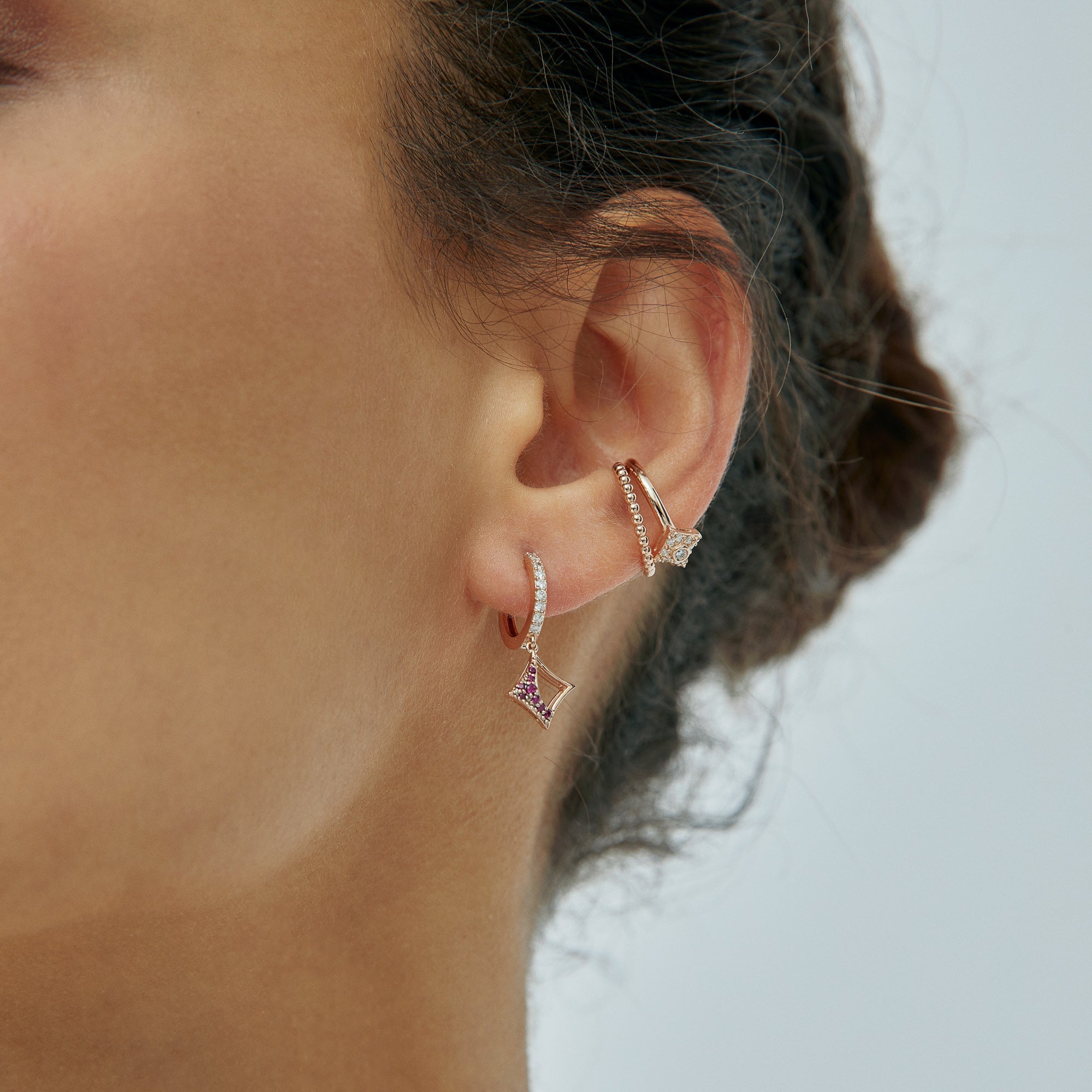 Loop Ruby Earrings - Velovis & Co.