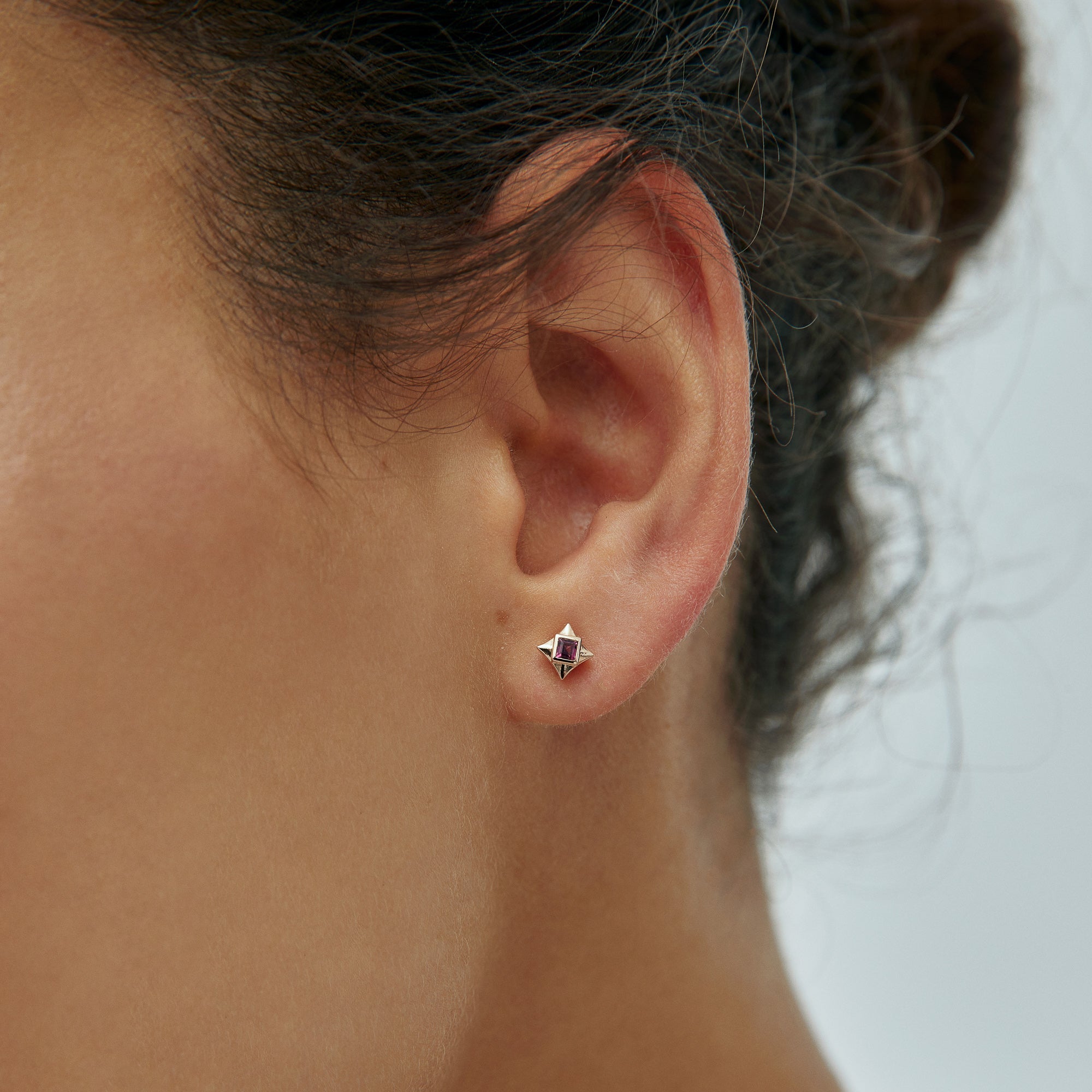 Pink Stud Earring (Medium) - Velovis & Co.