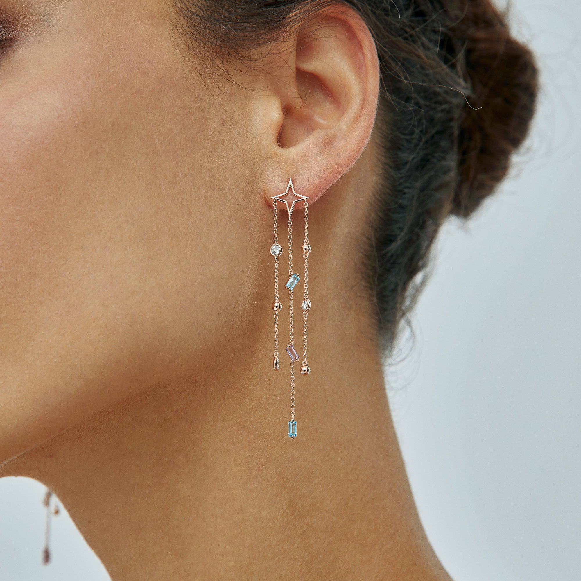 Samira Multi-Color Earring (Blue) - Velovis & Co.