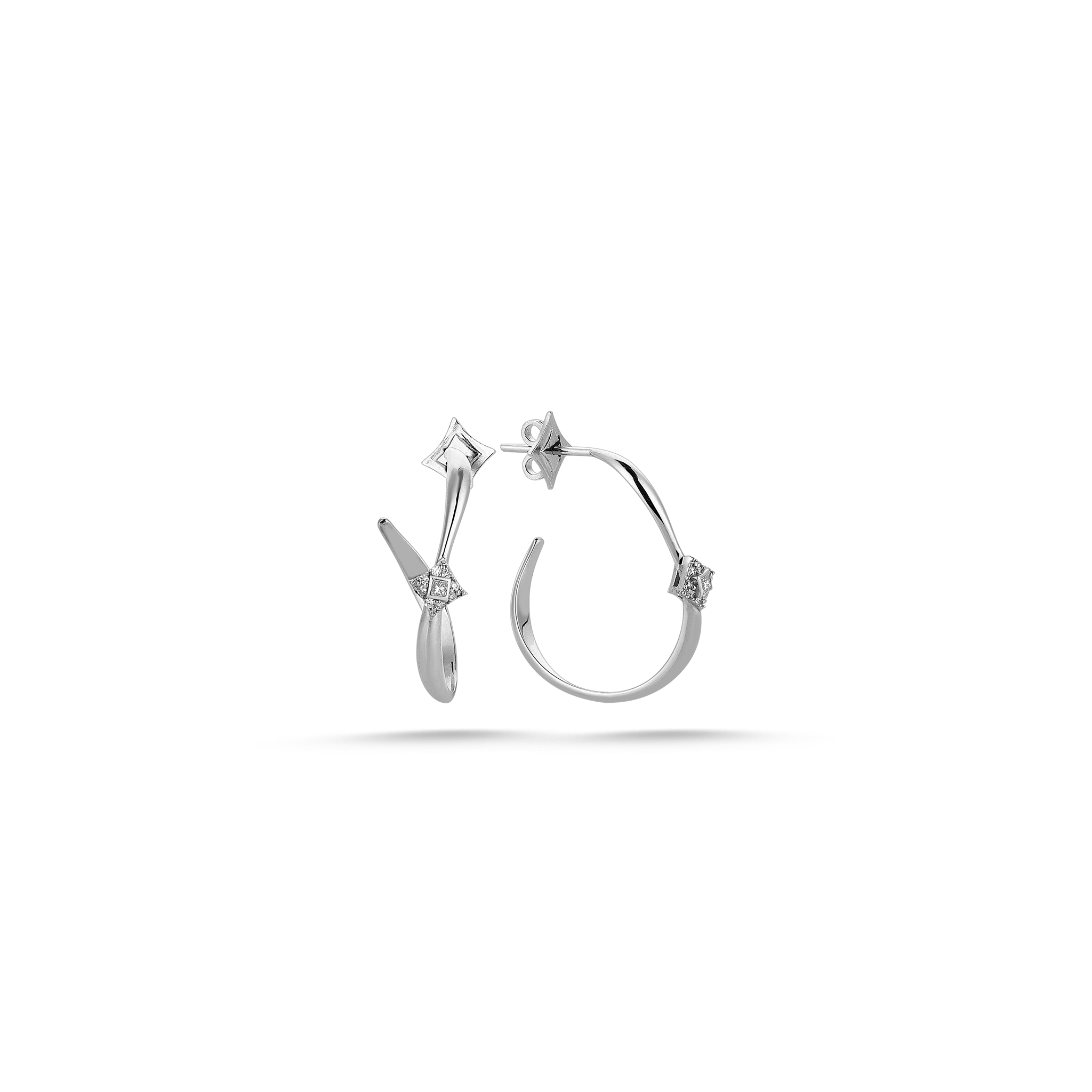 Twisted Medium Hoop Earring - Velovis & Co.