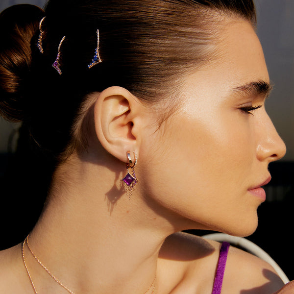 Vega Bloom Purple Earring - Velovis & Co.